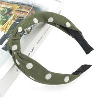 New Hair Accessories Korean Cloth Cross Solid Color Printing Knotted Wide-edge Cheap Headband Wholesale sku image 14