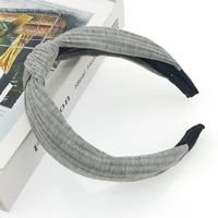 New Hair Accessories Korean Cloth Cross Solid Color Printing Knotted Wide-edge Cheap Headband Wholesale sku image 25