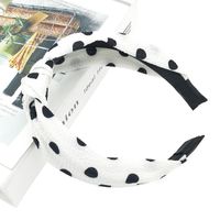 New Hair Accessories Korean Cloth Cross Solid Color Printing Knotted Wide-edge Cheap Headband Wholesale sku image 15