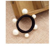Korean Jewelry Seam-free Pearl Towel Ring Hair Rope Tied Hair Like Rubber Band Yiwu Wholesale sku image 1