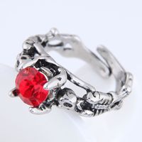 Yiwu Schmuck Großhandel Mode Punk Einfache Retro Edelstein Offenen Ring main image 2