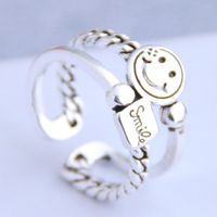 Anillo Abierto De La Personalidad Sonriente Retro De La Moda sku image 1