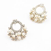 Korean Flash Diamond Simple Circle Earrings main image 2