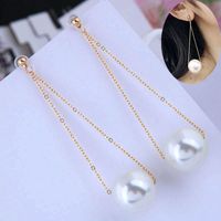 Korean Fashion Sweet And Elegant Pearl Earrings sku image 1