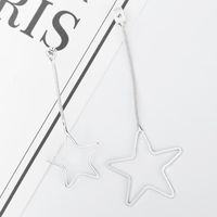 New Korean Simple Size Hollow Pentagram Stars Chain Pendant Earrings Wholesale main image 3