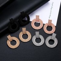 New Fashion Simple Geometric Ring Earrings Wild Metal Plating Circle Earrings main image 4