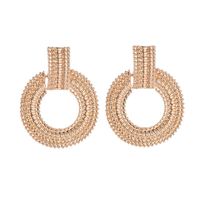 New Fashion Simple Geometric Ring Earrings Wild Metal Plating Circle Earrings main image 6