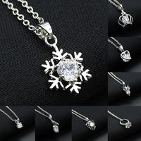 Nueva Venta Caliente Coreana Diamante Copo De Nieve Copo De Nieve Amor Corona Mariposa Águila Collar Popular Clavícula Cadena Damas main image 2