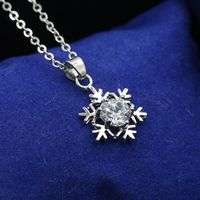Korean New Hot Sale Diamond Snowflake Snowflake Love Crown Butterfly Eagle Necklace Popular Clavicle Chain Ladies main image 4