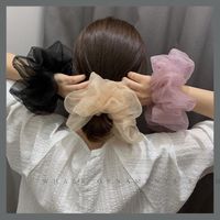 Sweet Super Fairy Crystal Yarn Hair Circle Oversized Korean Gentle Headband Cheap Scrunchies Wholesale main image 1