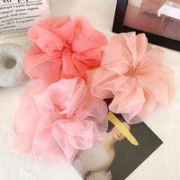 Sweet Super Fairy Crystal Yarn Hair Circle Oversized Korean Gentle Headband Cheap Scrunchies Wholesale main image 4