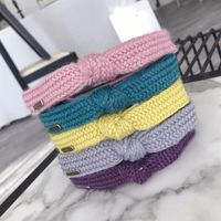 Korean Simple New Hair Accessories Knitted Knitting Bows Thin Edges Toothed Hoops Headbands main image 5