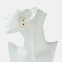 New Popular S925 Silver Pin Earrings Korea Simple Drip Color Matching Fashion C-shaped Stud Earrings main image 4