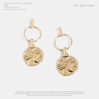 New Product Head Picture Earring Fashion Ring Retro Earrings Gorgeous Alloy Earrings Female main image 3