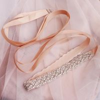 Bridal Waist Seal Hand Sewn Crystal Wedding Dress Rhinestone Belt Wholesale main image 5