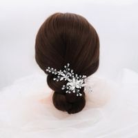 Koreanische Einfache Feen-kopf Bedeckungen, Exquisite Hand Gefertigte Blumen, Seiten Clip, Braut Hochzeits Haars Pange, Alte Hanfu-accessoires main image 5