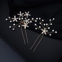 Simple Star Bun Set Geometric Glass Rhinestone Accesorios Nupciales De La Boda main image 2