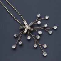 Simple Star Bun Set Geometric Glass Rhinestone Accesorios Nupciales De La Boda main image 4