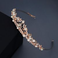 Simple Hair Hoop Water Drop Diamond Crown Retro Palace Wind Branch Vine Crown Wedding Dress Head Jewelry main image 1