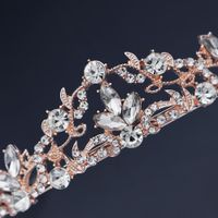 Simple Hair Hoop Water Drop Diamond Crown Retro Palace Wind Branch Vine Crown Wedding Dress Head Jewelry main image 4