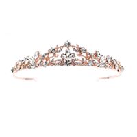 Simple Hair Hoop Water Drop Diamond Crown Retro Palace Wind Branch Vine Crown Wedding Dress Head Jewelry main image 6