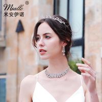 Simple Baroque Bridal Jewelry Vintage Diamond Birthday Cake Party Crown Wedding Headband Headdress main image 4