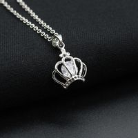 Korean New Hot Sale Diamond Snowflake Snowflake Love Crown Butterfly Eagle Necklace Popular Clavicle Chain Ladies sku image 4