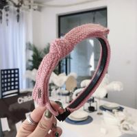 Korean Simple New Hair Accessories Knitted Knitting Bows Thin Edges Toothed Hoops Headbands sku image 5