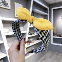Korean New Simple Hair Accessories Cute Colorful Thin-edged Bow Hair Hoop Wholesale sku image 1