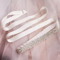 Bridal Waist Seal Hand Sewn Crystal Wedding Dress Rhinestone Belt Wholesale sku image 2