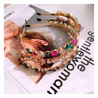 Korean Baroque Full Diamond Bling Nightclub Wild Headband Hairpin Accessories main image 3