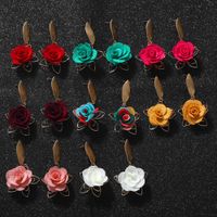 Exquisite Hollow Fabric Flower Earrings Female Korean Fashion New Alloy Pentagram Earrings Female main image 3