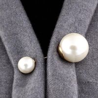 Fashion New Quality Zircon Double Head Pearl Brooch Wholesale main image 6