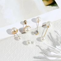 Fashion New Quality Zircon Double Head Pearl Brooch Wholesale main image 5