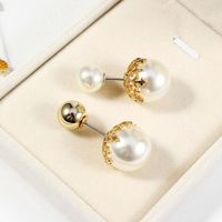 Fashion New Quality Zircon Double Head Pearl Brooch Wholesale main image 4