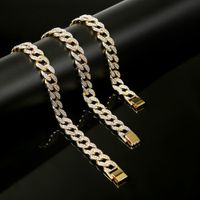 New Necklace Fashion Hiphop Full Diamond Thick Chain Necklace main image 3