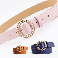 New Personality Round Buckle Belt Women Fashion Casual Decoration Jeans Dress Ladies Belt main image 1