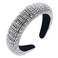 Fashion Colorful Diamond Sponge Hair Hoop Female Wide Version Baroque Wind Headband Wholesale main image 6