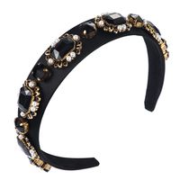 New Retro Baroque Pearl Hair Hoop Court Style Diamond Headband Female Hair Accessories main image 4