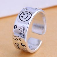 Fashion Jewelry Fashion Retro Smiley Open Ring sku image 1