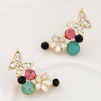 Fashion Jewelry Korean Fashion Sweet Butterfly Dance Flower Earrings Wholesale main image 3