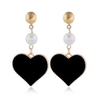 Korean Fashion Sweet Contrast Color Love Earrings Fahsion Jewelry Wholesale main image 1