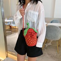 Women's Small Leather Fashion Straw Bag Shoulder Bag main image 2