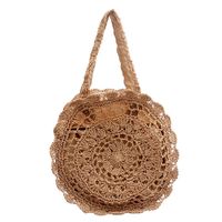 Summer New Portable Straw Bag Literary Fan Hand-woven Handbags Beach Large-capacity Shoulder Bag main image 3