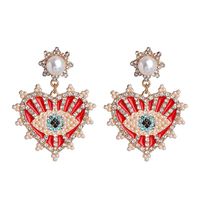 Fashion Eye Diamond Alloy Acrylic Earrings Ear Studs main image 3