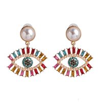 Fashion Eye Diamond Alloy Acrylic Earrings Ear Studs main image 5