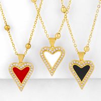 Personalized Sweater Chain Fashion Jewelry Necklace Retro Love Peach Heart Pendant Necklace Wholesales Fashion main image 1