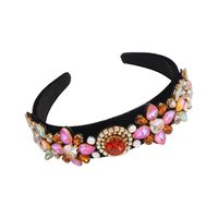 New Baroque Colored Diamond Hair Hoop Headband Palace Style Luxury Jewelry Fashion Show Hair Accessories Women main image 2