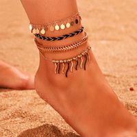 Fashion Wild Chain Tassel Disc Anklet New Anklet Wholesale main image 3