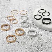 New Ring Creative Fashion Tri-color Thickness Ring 14-piece Joint Ring main image 3